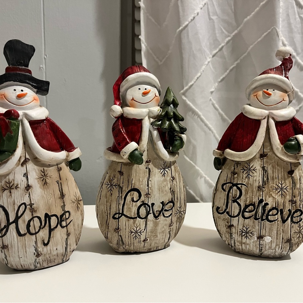 Hobby Lobby Snowman Trio - Red, White, and Black